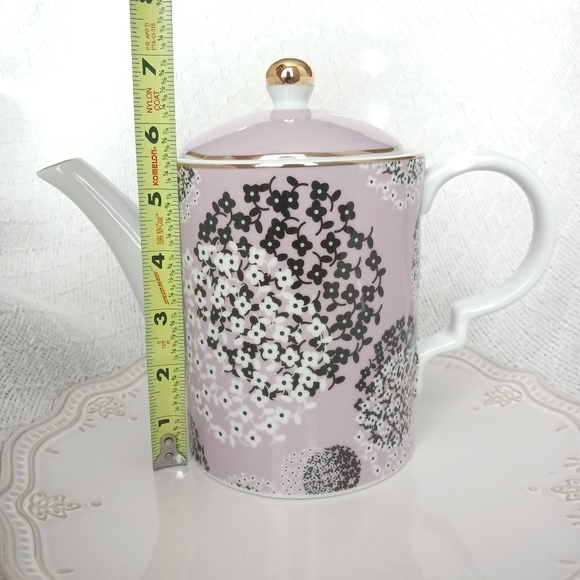 Grace Fine Ceramic Purple Floral Teapot - Picture 10 of 13